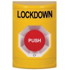STI SS2201LD-EN Stopper Station – Yellow – Push and Turn Reset – Lockdown Label